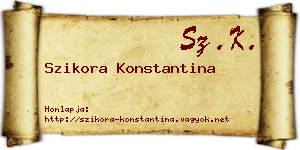 Szikora Konstantina névjegykártya